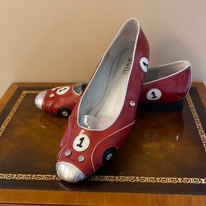 Vaneli Patent Leather Red Race Car shoes Size 10
